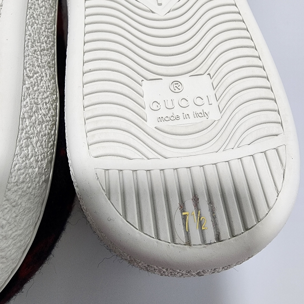 Gucci Ace Wool Sneakers GG Blue Red Men’s UK 7.5/US 8.5 - Picture 7 of 9